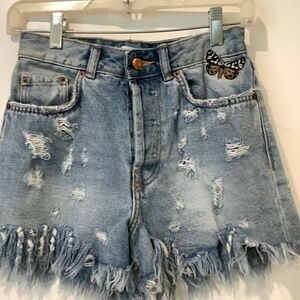 Zara Trafaluc Women’s Denim ripped shorts